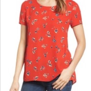 Pleione Ruffled Peplum Back Top Daffodil XS